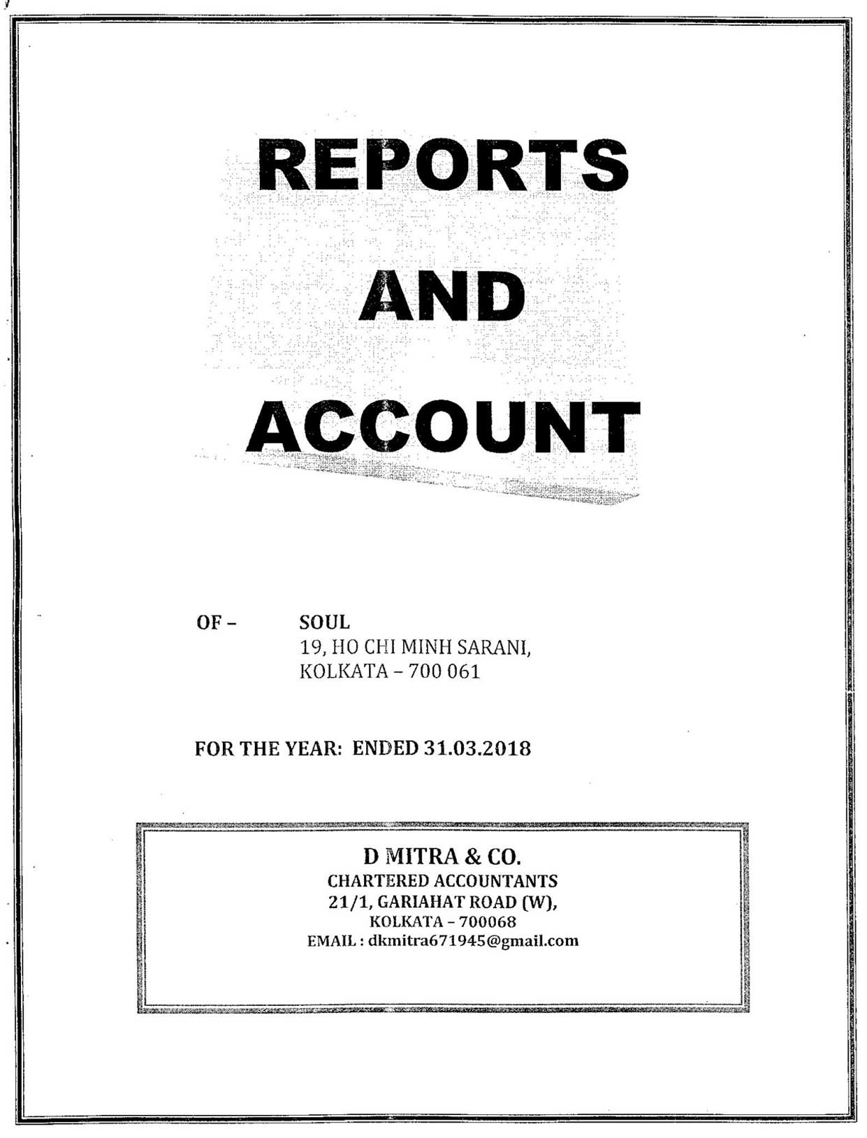 AUDIT REPORT 2017-2018 (PART - I)